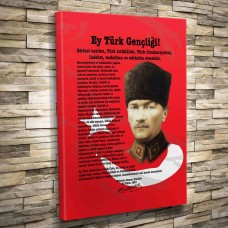Atatürkün Genclige Hitabesi,kanvas tablo,uygun fiyatlarla