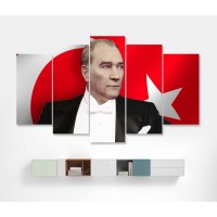 Ulu Önder Mustafa Kemal Atatürk Temalı Kanvas Tablo