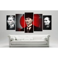 Yeni Kalpakli Atatürk Temali Kanvas Tablo