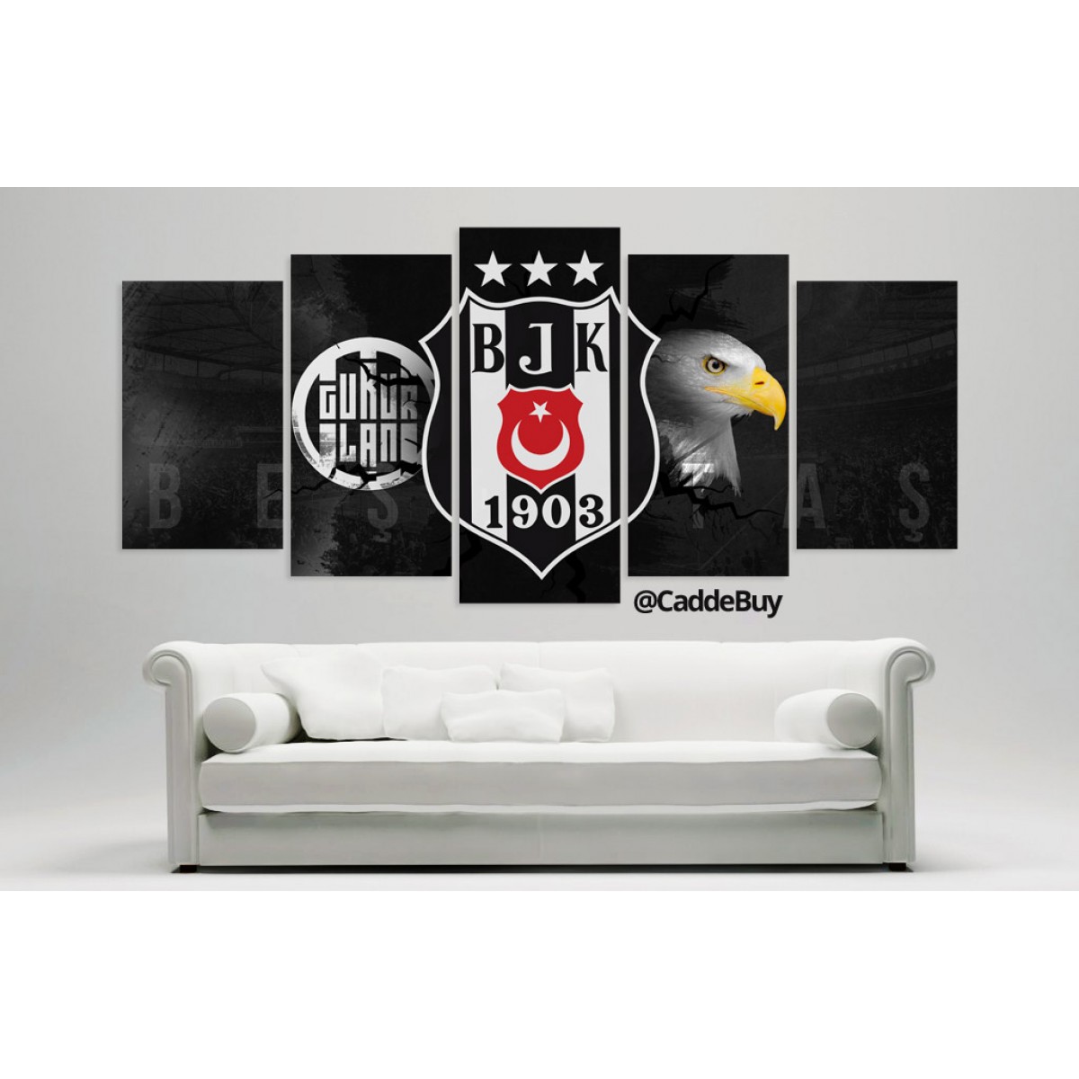 Gudan Mens Bjk Besiktas JK Istanbul Türkiye Fußball Carsi Futbol Graphic Tee Shirt